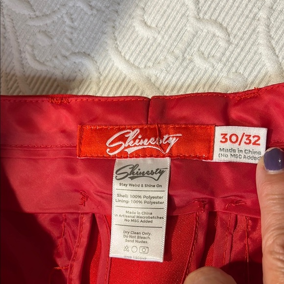 Elegant Red Women's Trousers - Picture 4 of 13